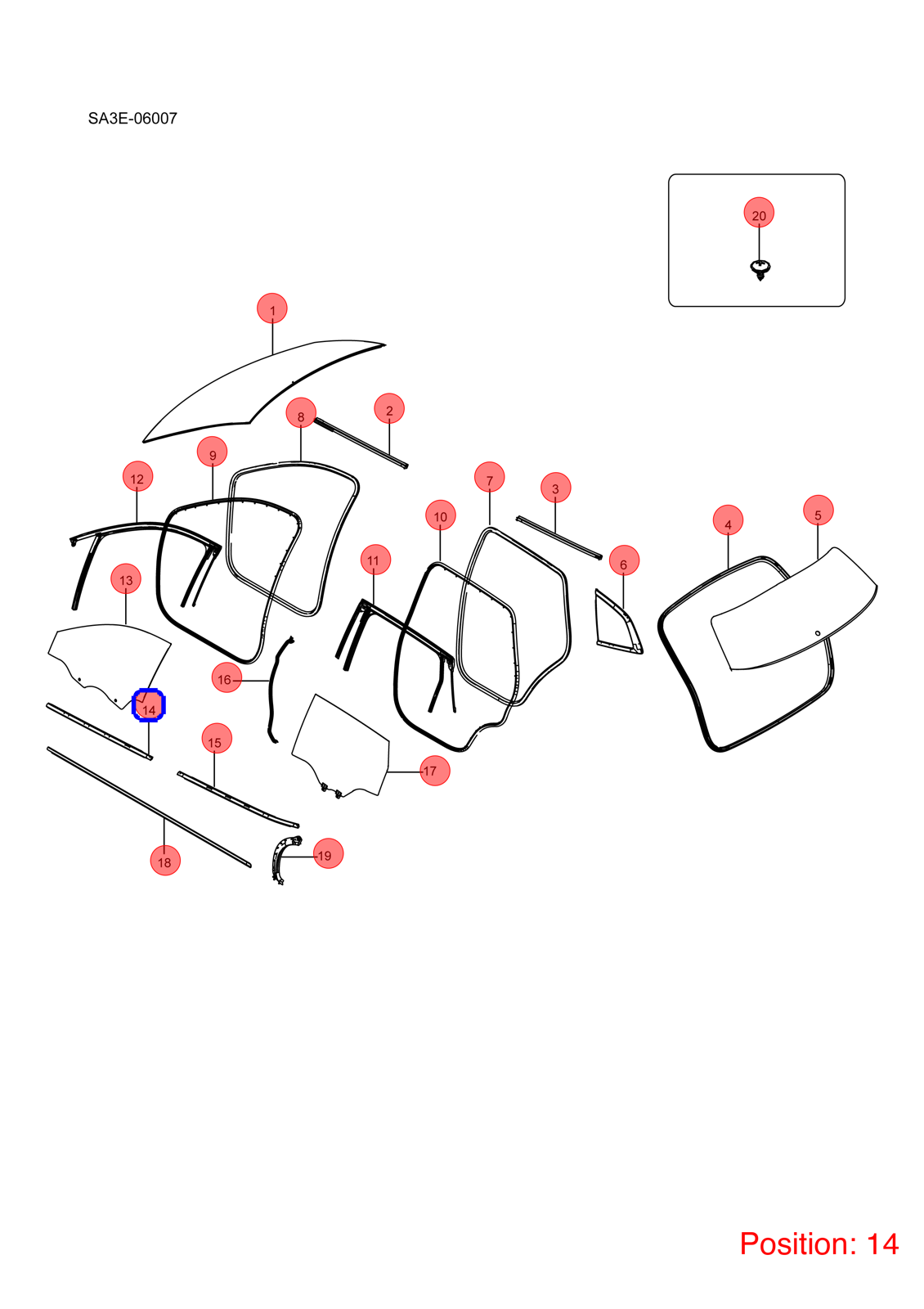 BYD Door glass pressure strip OEM 1268108100 SA3F6107115 FOR Song 1268108100-BYD_OEM