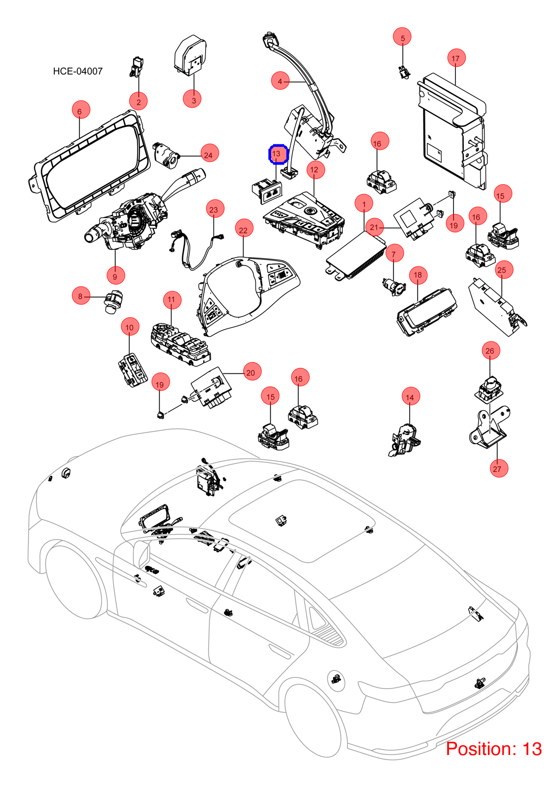 BYD USB port OEM 1268273500 STE3798700A FOR Han Tang 1268273500-BYD_OEM