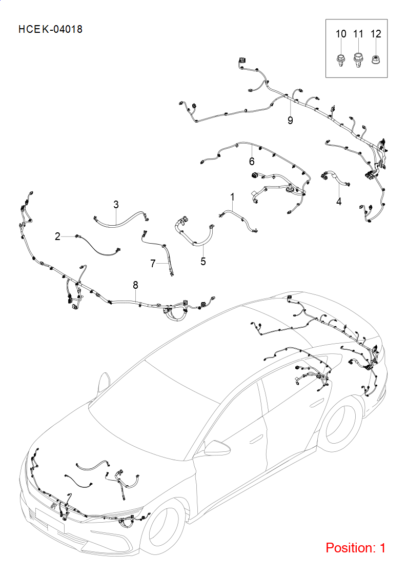 BYD Negative wire OEM 1268488000 HC4002926 FOR Han 1268488000-BYD_OEM