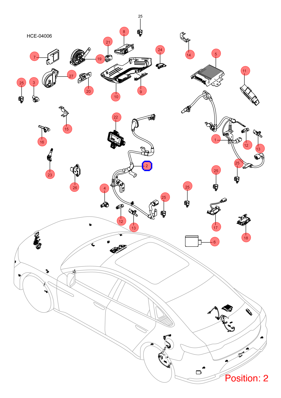 BYD ABS sensor wiring harness OEM 1268488400 HC4004630 FOR Han 1268488400-BYD_OEM