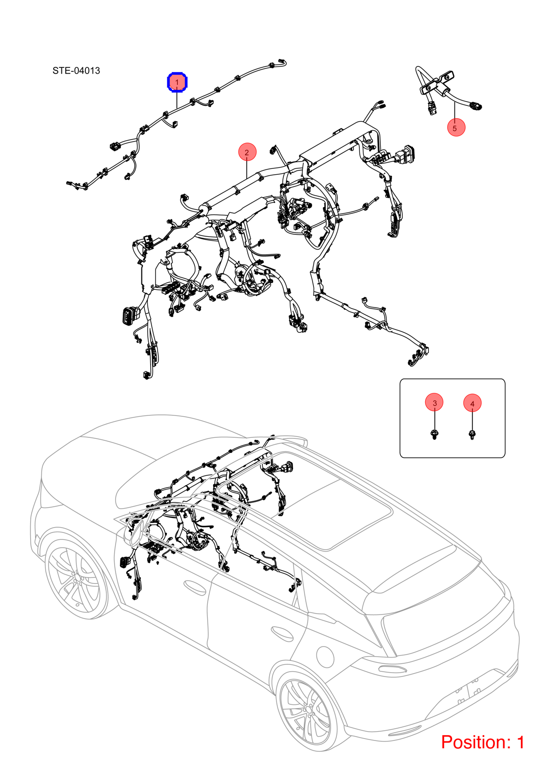 BYD Instrument panel wiring harness OEM 1273720700 STEB4003120 FOR Tang 1273720700-BYD_OEM