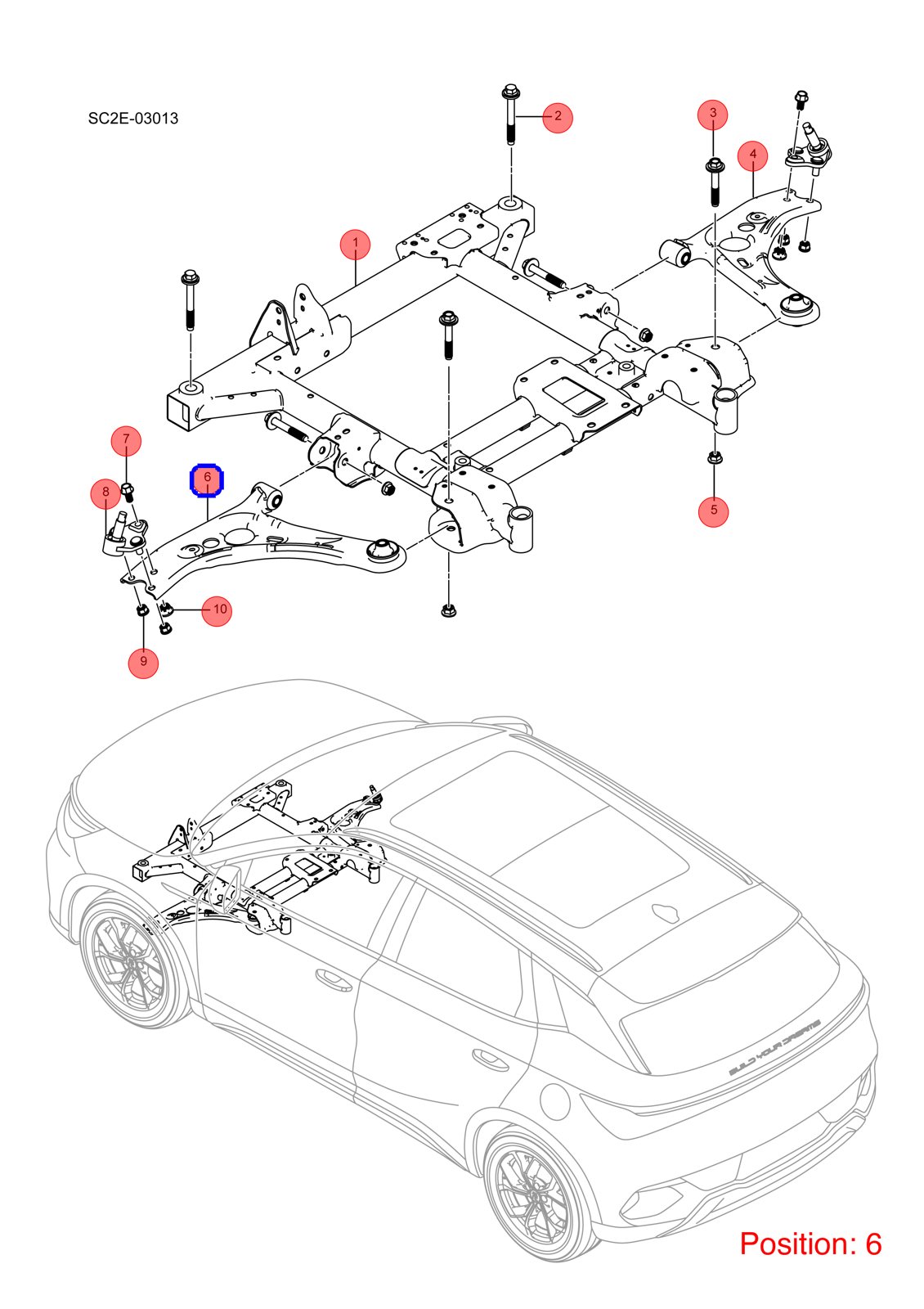 BYD Control arm OEM 1274025300 SC2E2904010 FOR Atto3 Yuan 1274025300-BYD_OEM