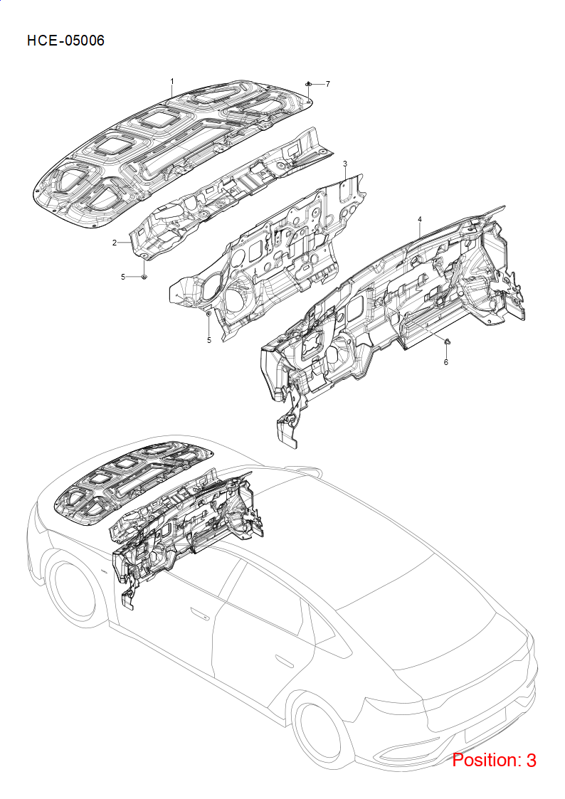BYD Firewall insulation cotton OEM 1276004900 HCE5310121 FOR Han 1276004900-BYD_OEM