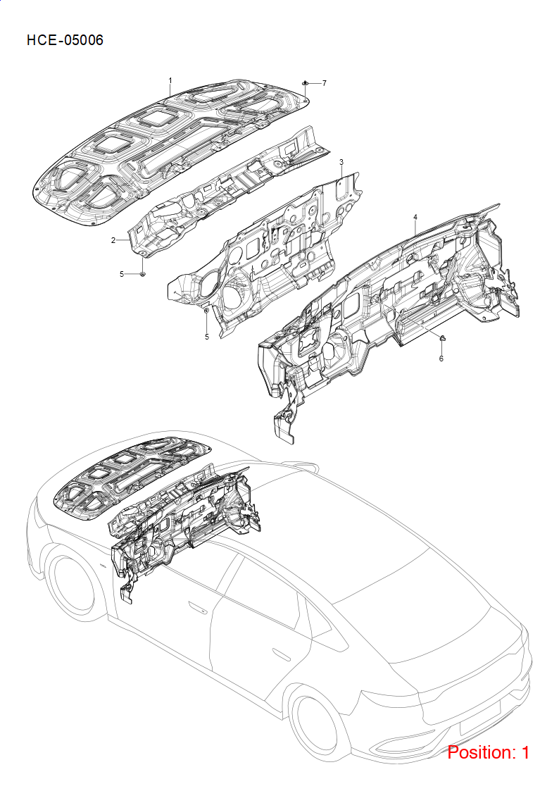 BYD Hood heat insulation cotton OEM 1276005100 HCE8402221 FOR Han 1276005100-BYD_OEM