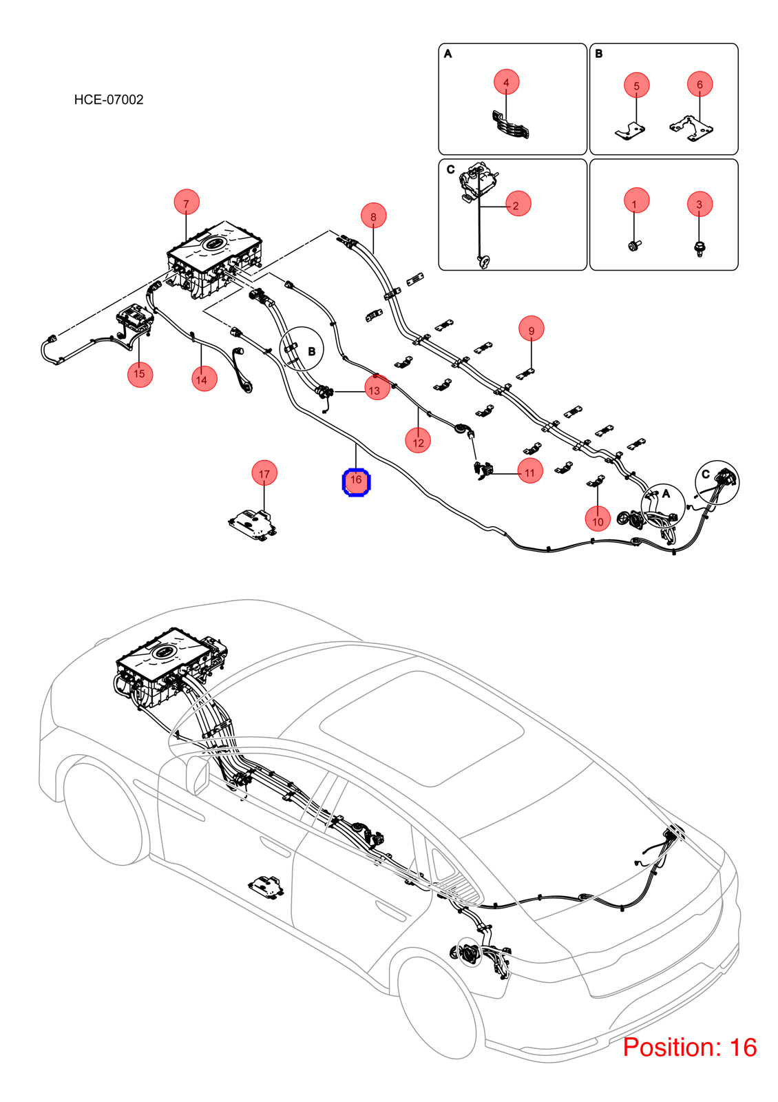 BYD Charging cable harness OEM 1278006500 HCEA2105700 FOR Han 1278006500-BYD_OEM