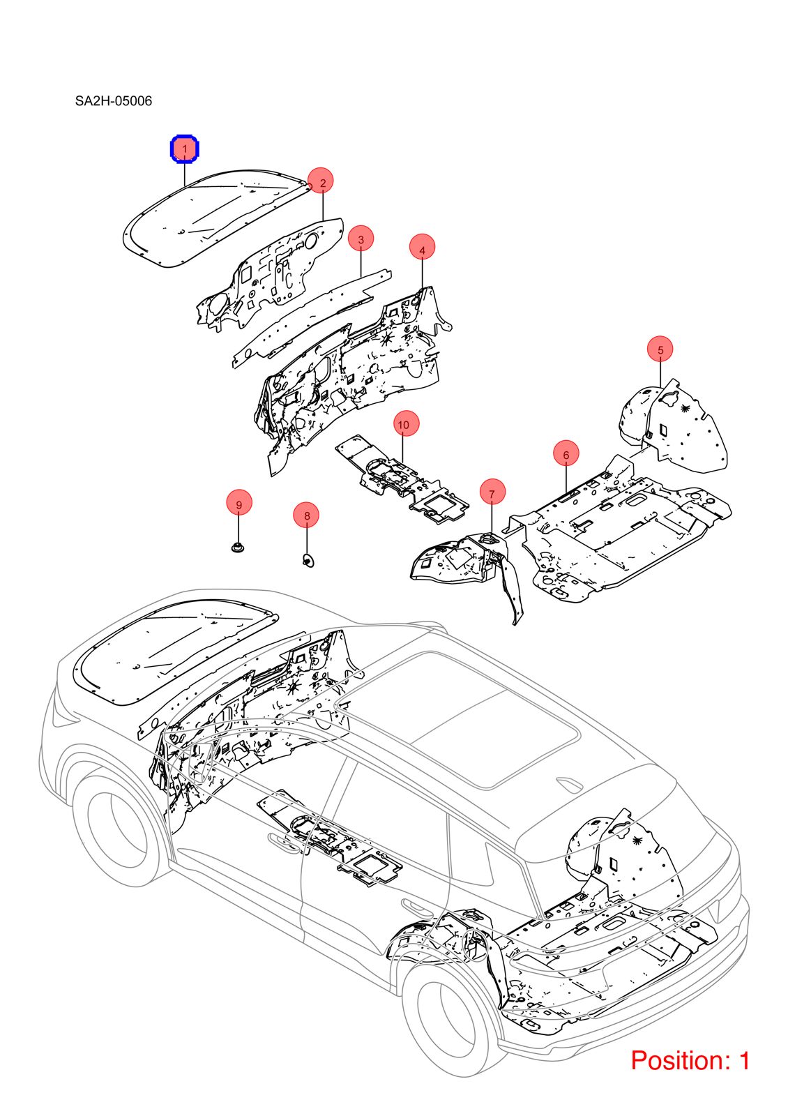 BYD Hood heat insulation cotton OEM 1278854600 SA2FC8402011AD1 FOR Song 1278854600-BYD_OEM