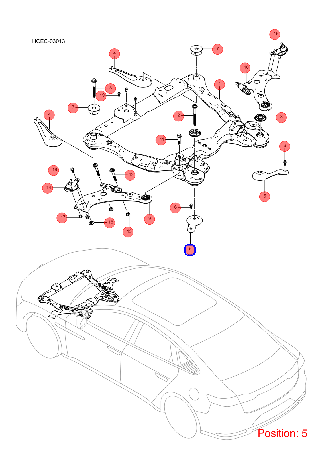 BYD Front axle bracket OEM 1278935500 HCE2810050 FOR Han 1278935500-BYD_OEM