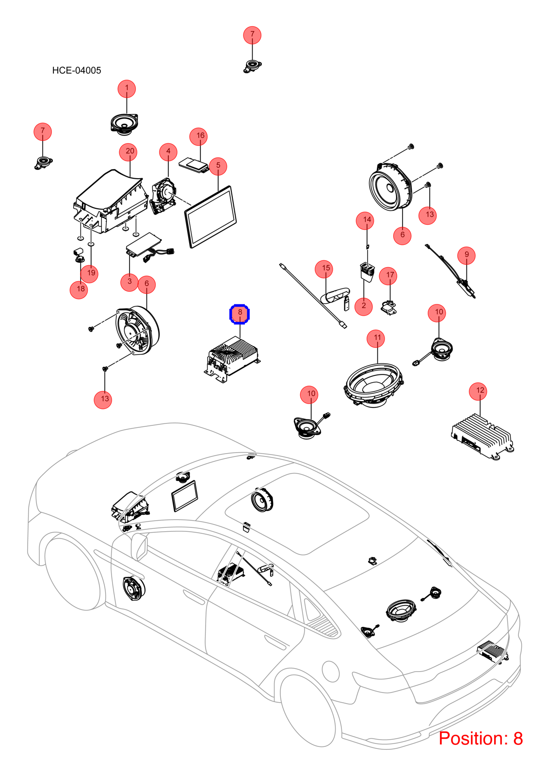 BYD Multimedia computer OEM 1279296900 HCE7924200DA FOR Han 1279296900-BYD_OEM