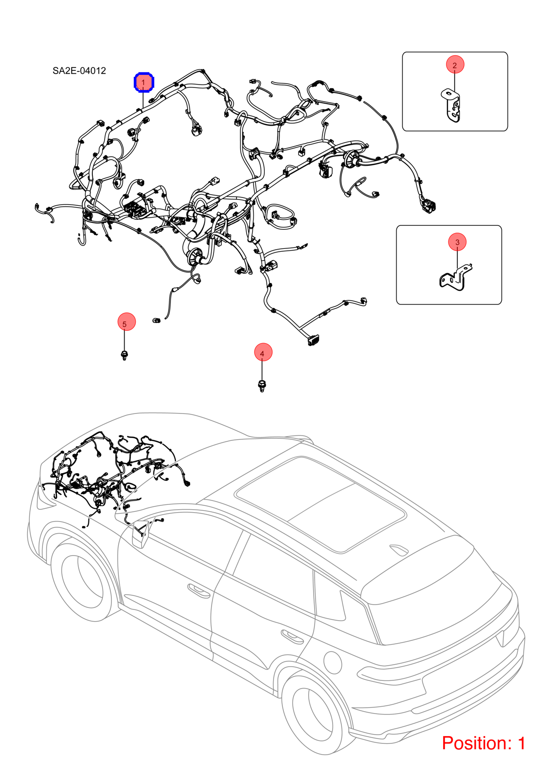 BYD Engine wiring harness OEM 1281791400 SA2E4011100JTD1 FOR Song 1281791400-BYD_OEM