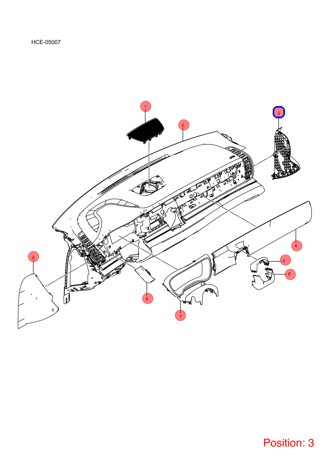 BYD Instrument panel trim OEM 1282462600 HC5306140A00BK FOR Han 1282462600-BYD_OEM