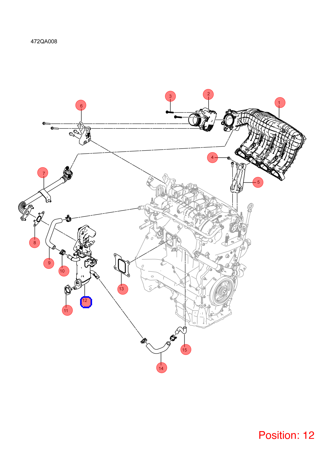 BYD EGR valve OEM 1282679900 472QA1207020 FOR Qin Song KING Chazor Seal5 Destroyer 1282679900-BYD_OEM