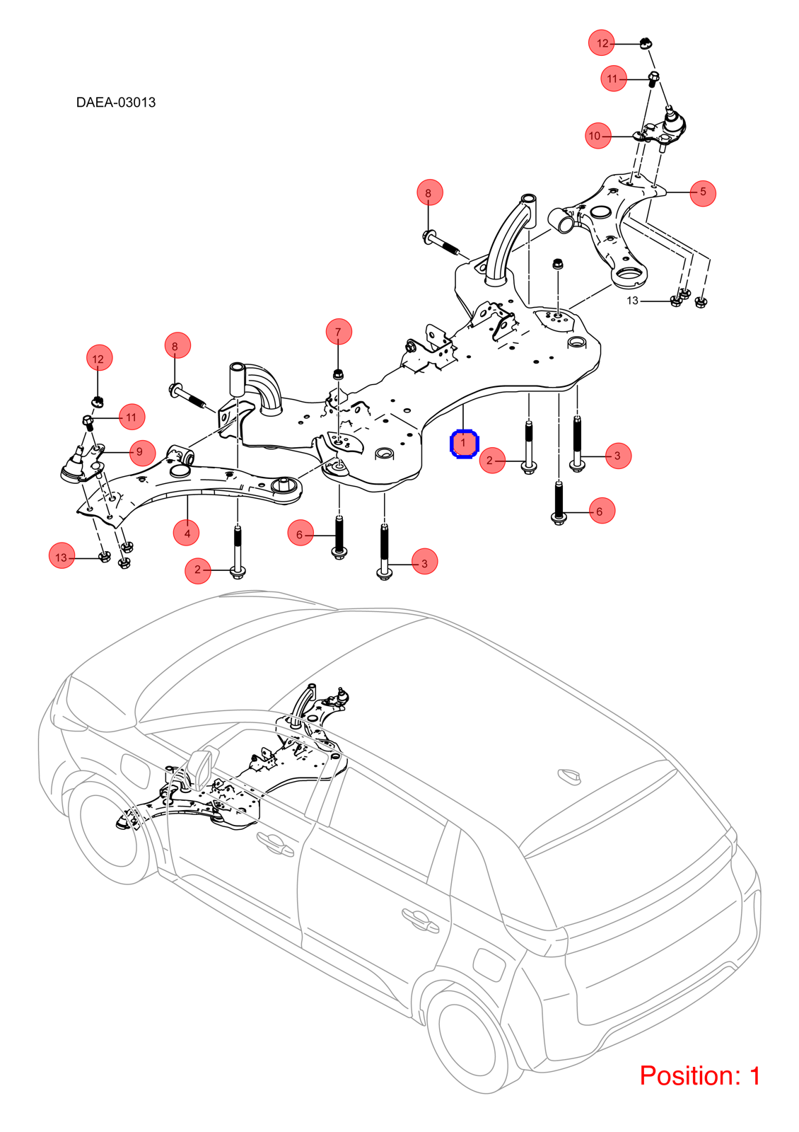 BYD Front axle OEM 1283298400 DAEA2810010 FOR D1 1283298400-BYD_OEM
