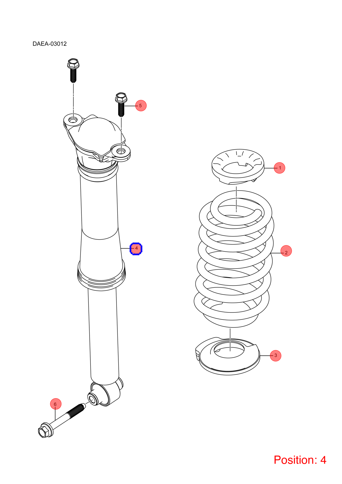 BYD Shock absorber OEM 1283438400 DAEA2915030 FOR D1 1283438400-BYD_OEM