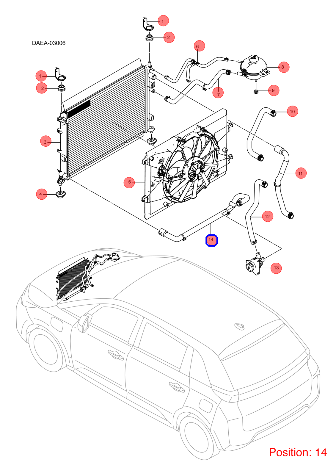 BYD Water pipe OEM 1283480000 DAEA1303100 FOR D1 1283480000-BYD_OEM
