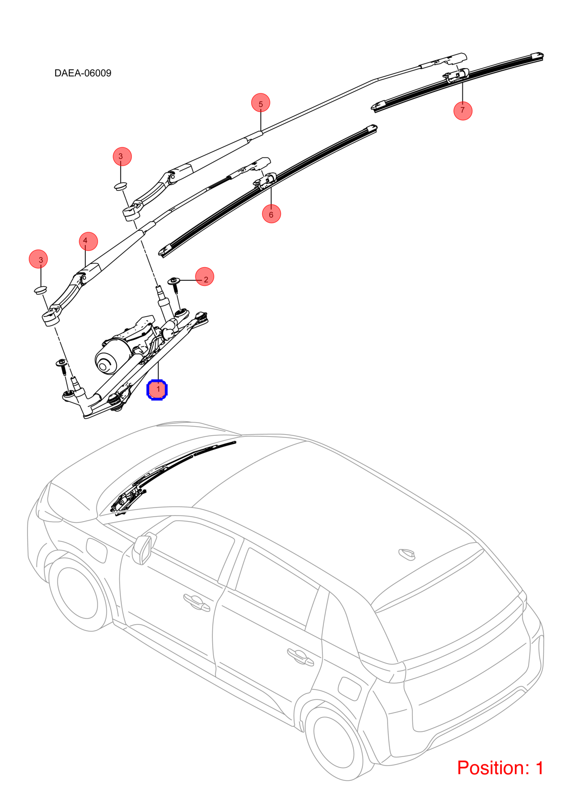 BYD Wiper linkage motor assembly OEM 1283579500 DAEA5205300 FOR D1 1283579500-BYD_OEM