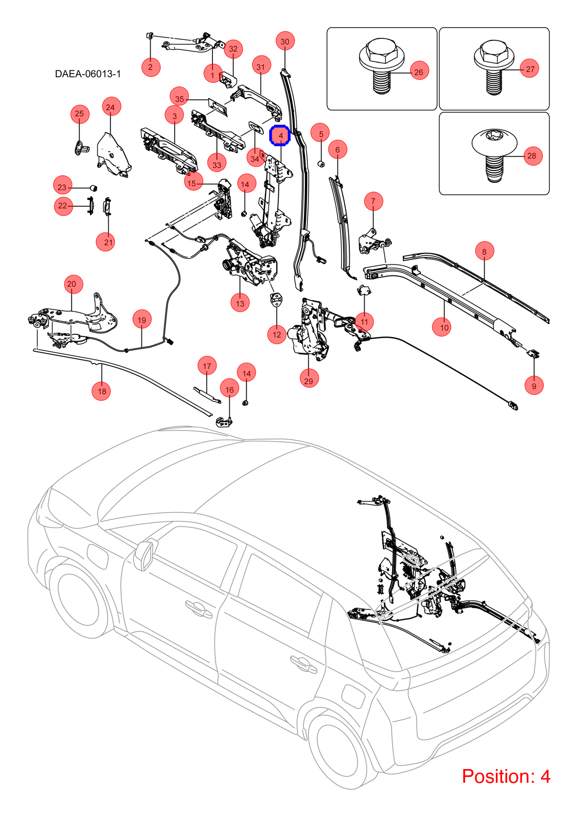 BYD Rear Left Door Window Regulator OEM 1283581300 DAEA6204109 FOR D1 1283581300-BYD_OEM