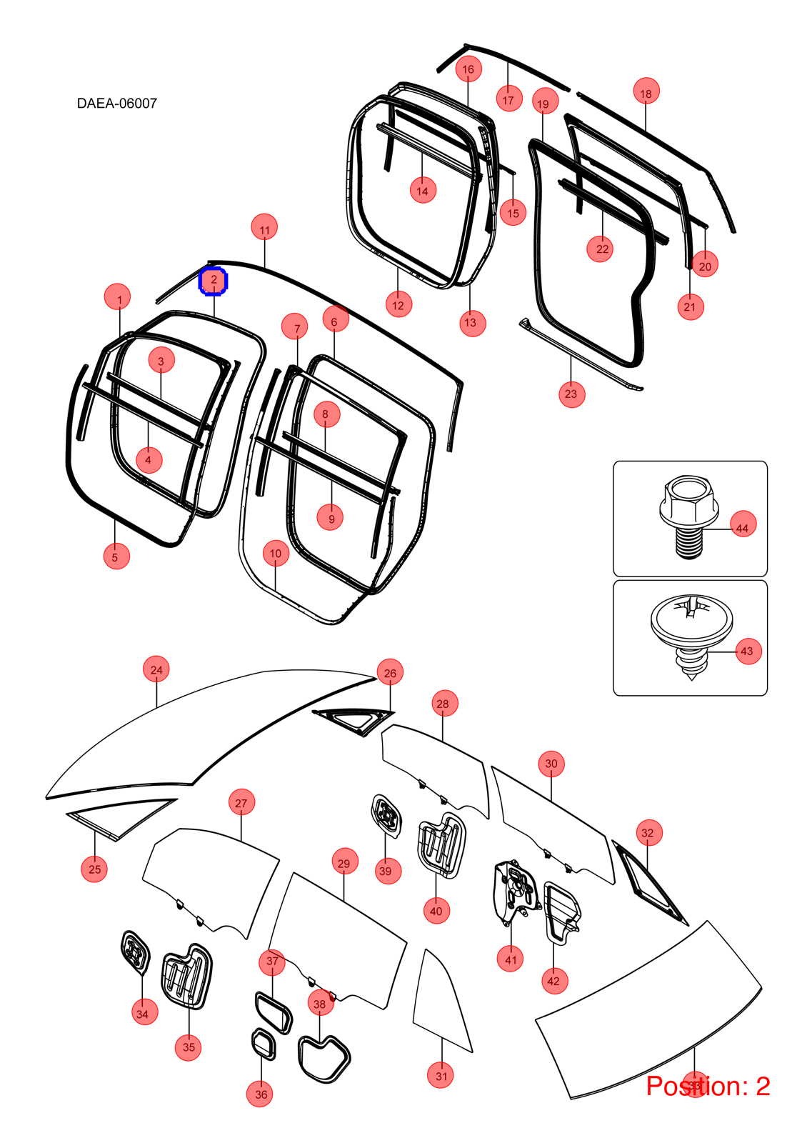BYD Door frame weatherstrip OEM 1283656100 DAEA5407111 FOR D1 1283656100-BYD_OEM