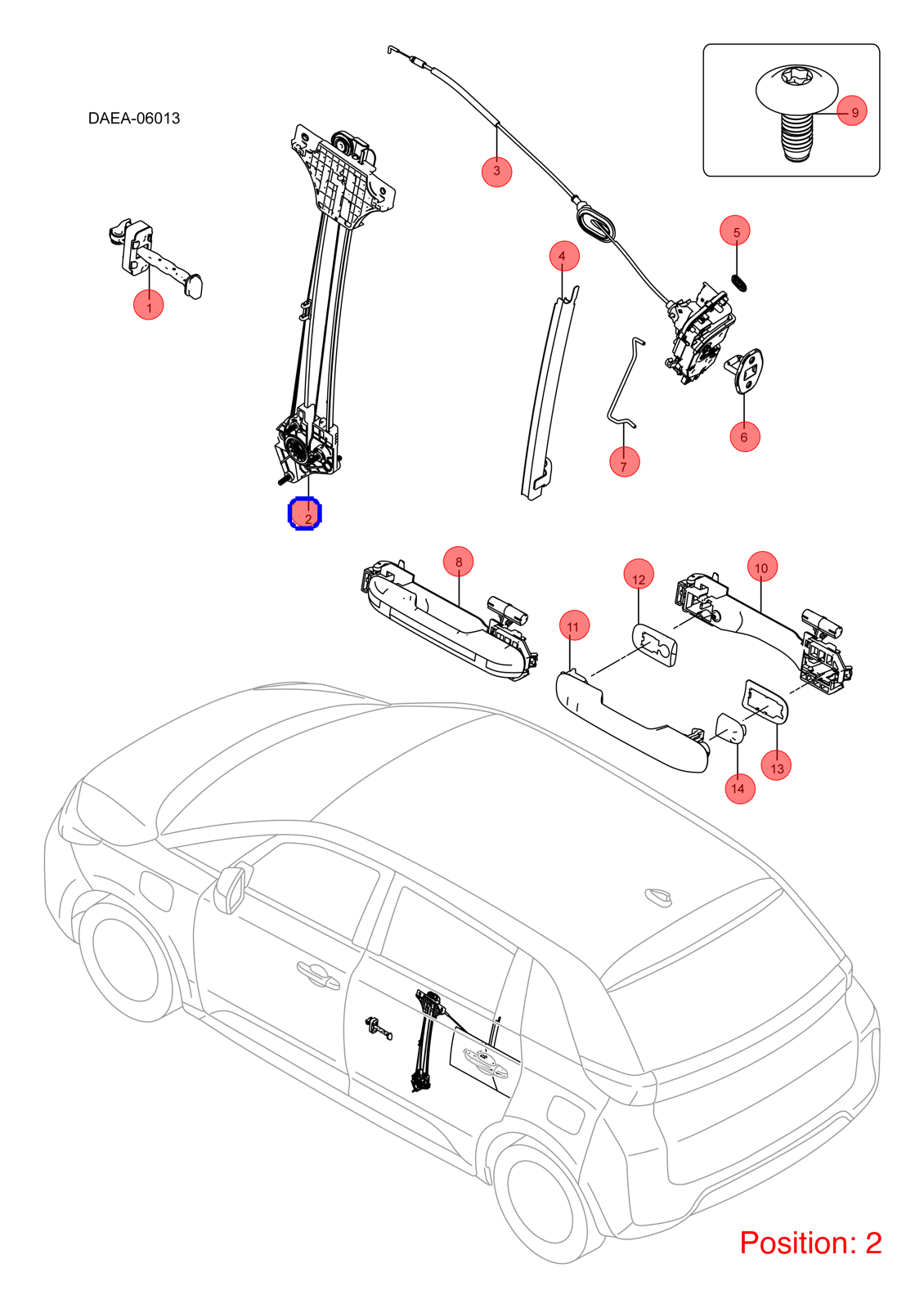 BYD Rear Left Door Window Regulator OEM 1283659400 DAEA6204100 FOR D1 1283659400-BYD_OEM
