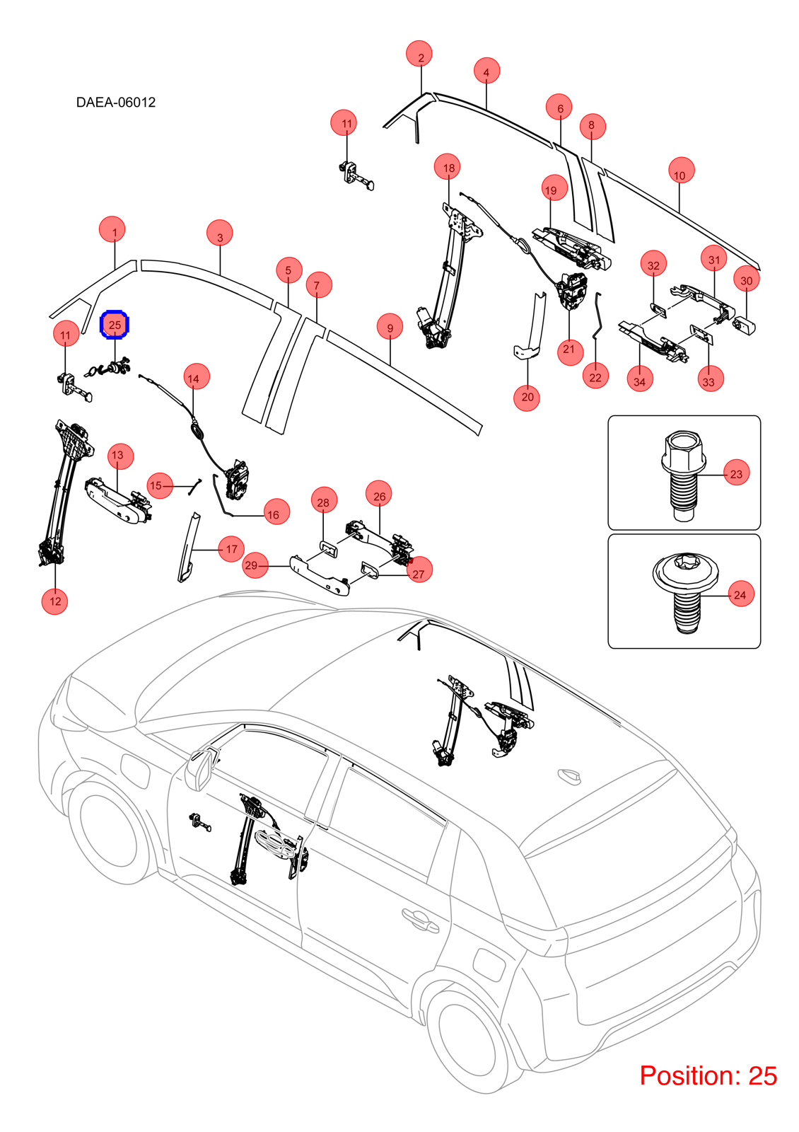 BYD Full car lock OEM 1283660200 DAEA6105300 FOR D1 1283660200-BYD_OEM