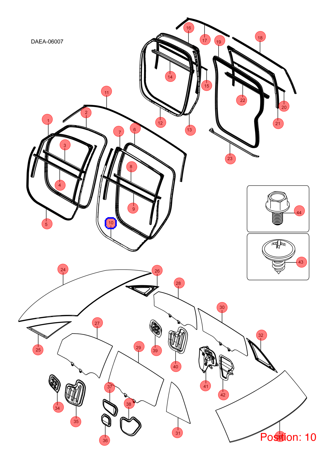 BYD Door weatherstrip OEM 1283661800 DAEA6207111 FOR D1 1283661800-BYD_OEM