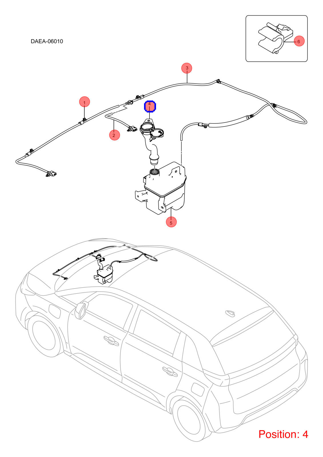 BYD Wiper water pipe OEM 1283836200 DAEA5207120 FOR D1 1283836200-BYD_OEM