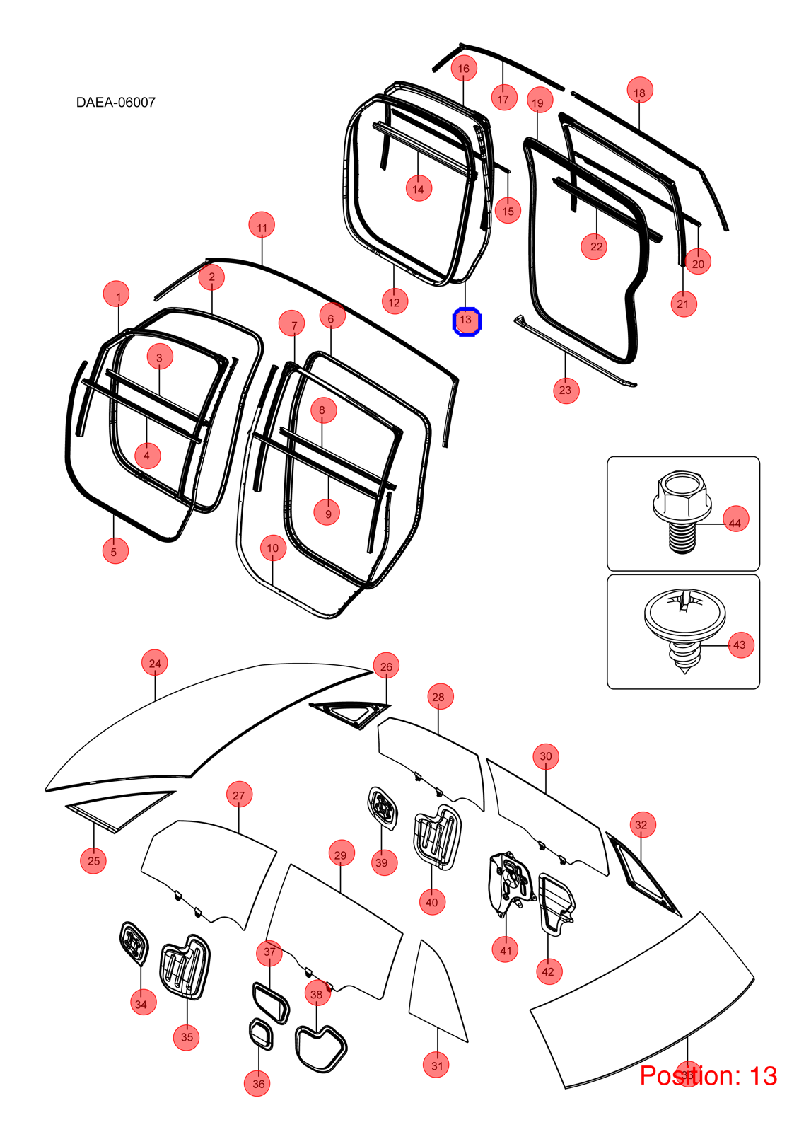 BYD Door weatherstrip OEM 1283837000 DAEA6107112 FOR D1 1283837000-BYD_OEM