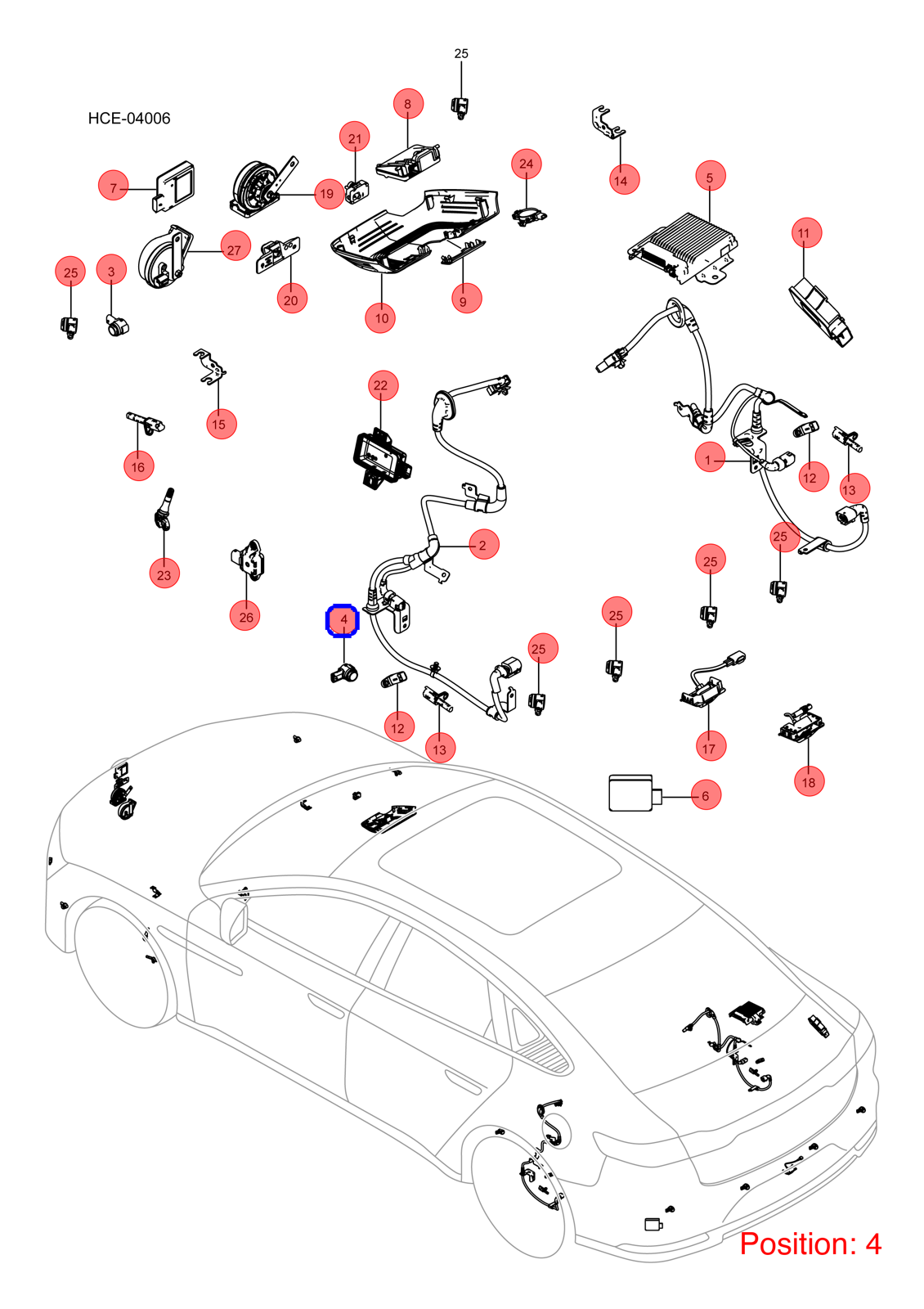 BYD Parking Sensor OEM 1283862700 HC3603800A00AN FOR Han 1283862700-BYD_OEM
