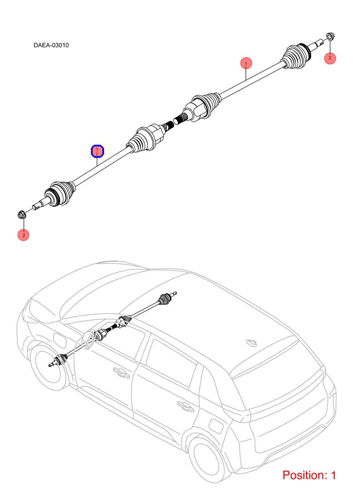 BYD Axle Shaft OEM 1285653600 DAEA2203010A FOR D1 1285653600-BYD_OEM