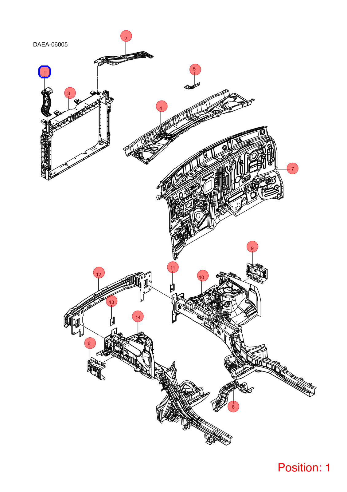 BYD Headlight Bracket OEM 1287811500 DAEA5301261 FOR D1 1287811500-BYD_OEM