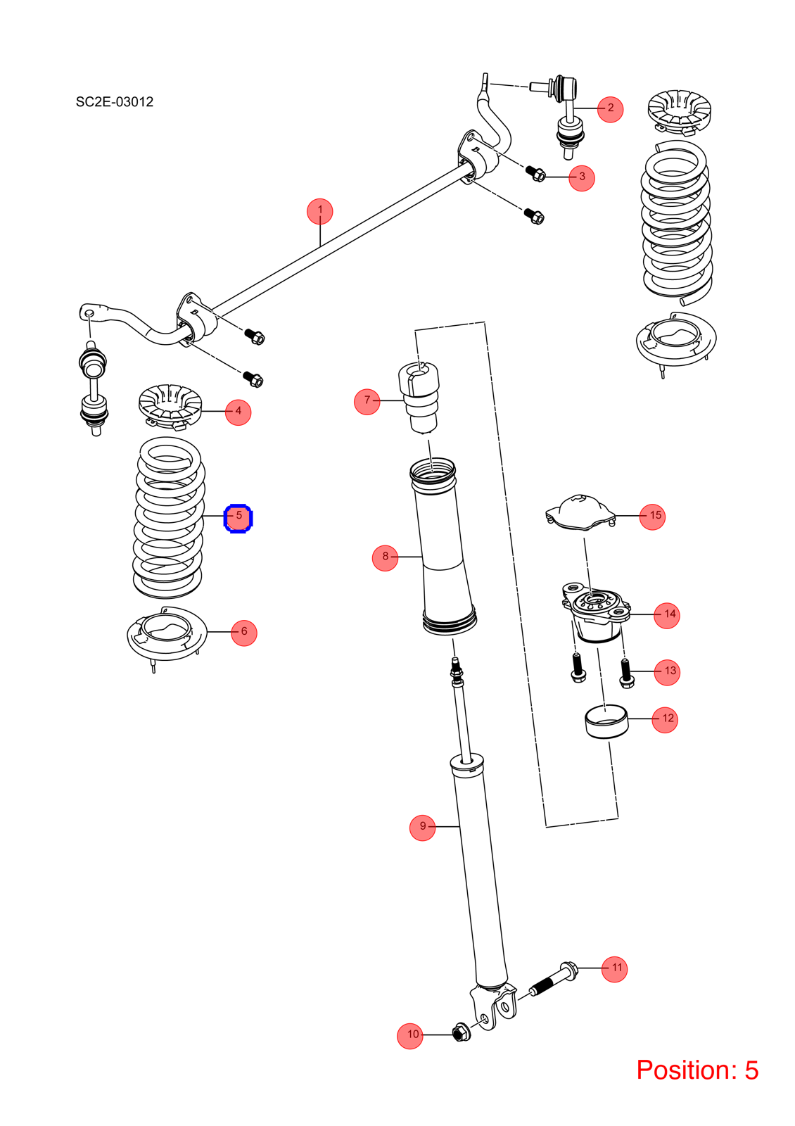 BYD Shock absorber spring OEM 1287820400 SC2EF2911111 FOR Atto3 Yuan 1287820400-BYD_OEM