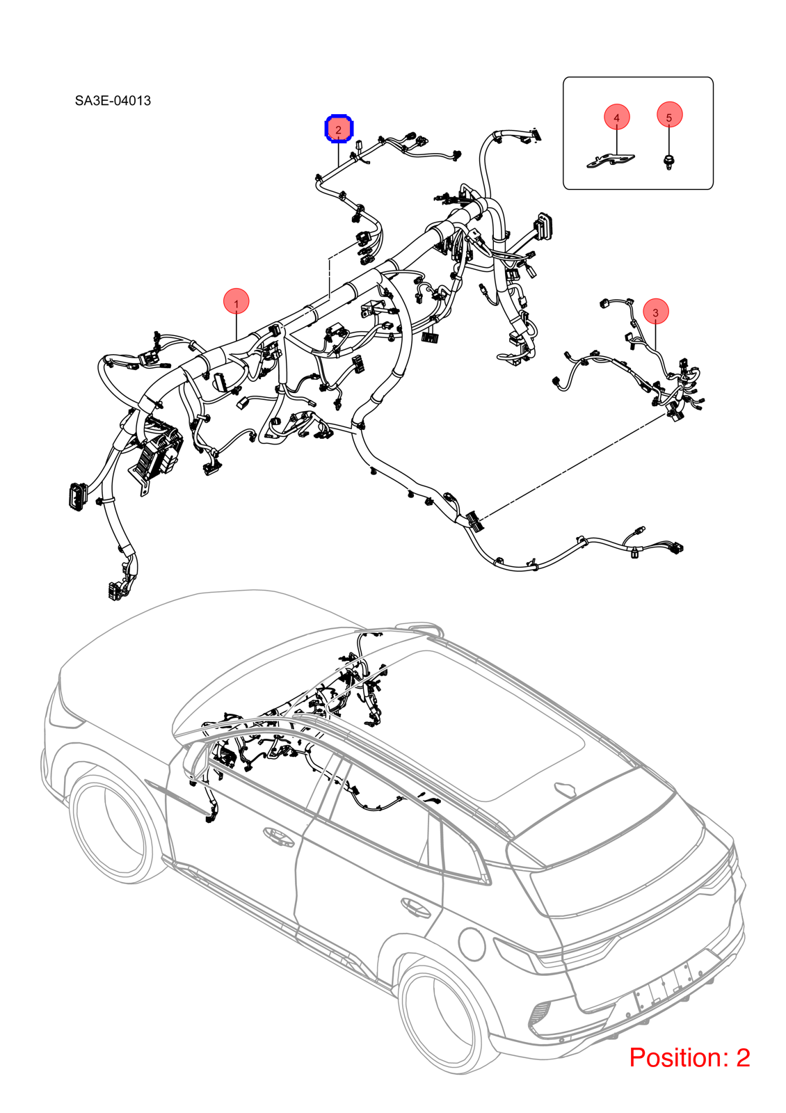 BYD Instrument panel wiring harness OEM 1288108200 SA3EB4003120A FOR Song 1288108200-BYD_OEM