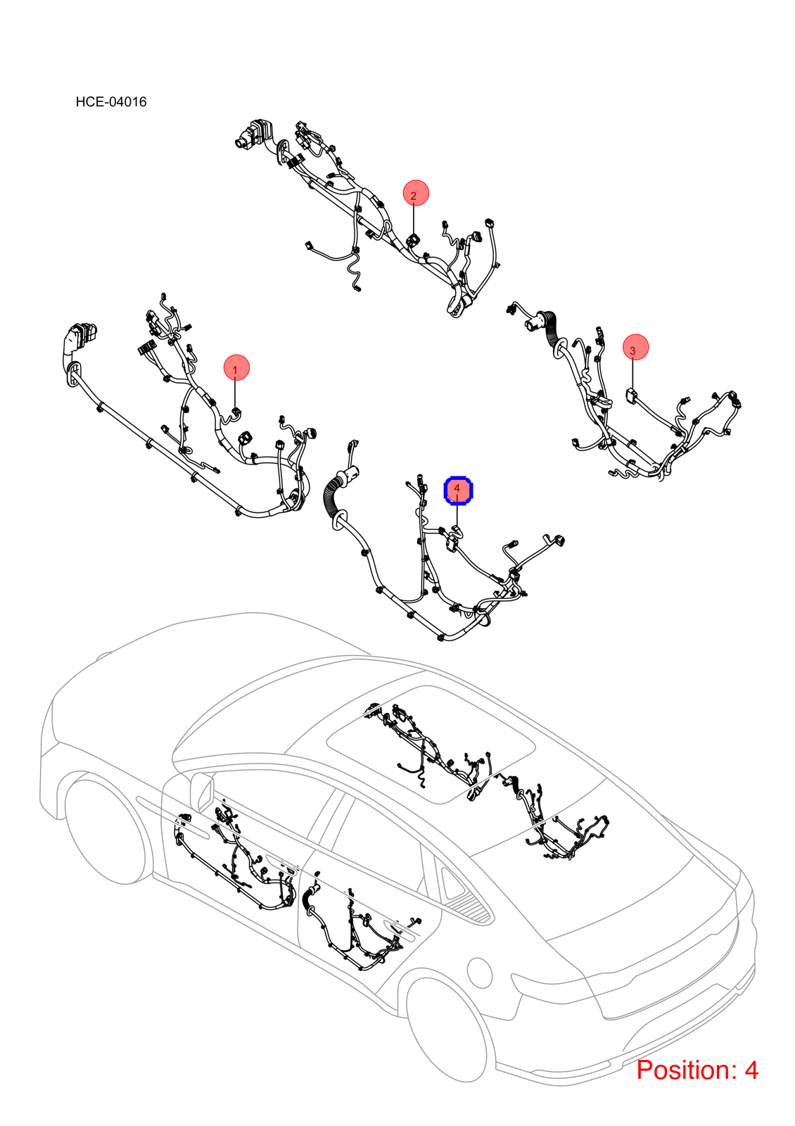 BYD Door wiring harness OEM 1291541900 HCE4002300C FOR Han 1291541900-BYD_OEM