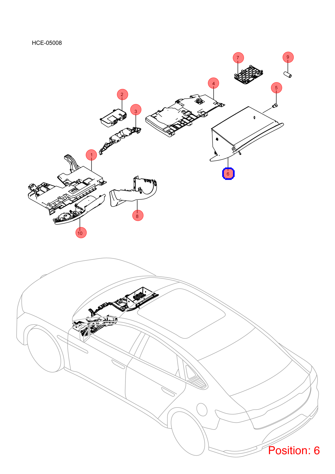 BYD Glove compartment OEM 1291879700 HC530301000ZM FOR Han 1291879700-BYD_OEM