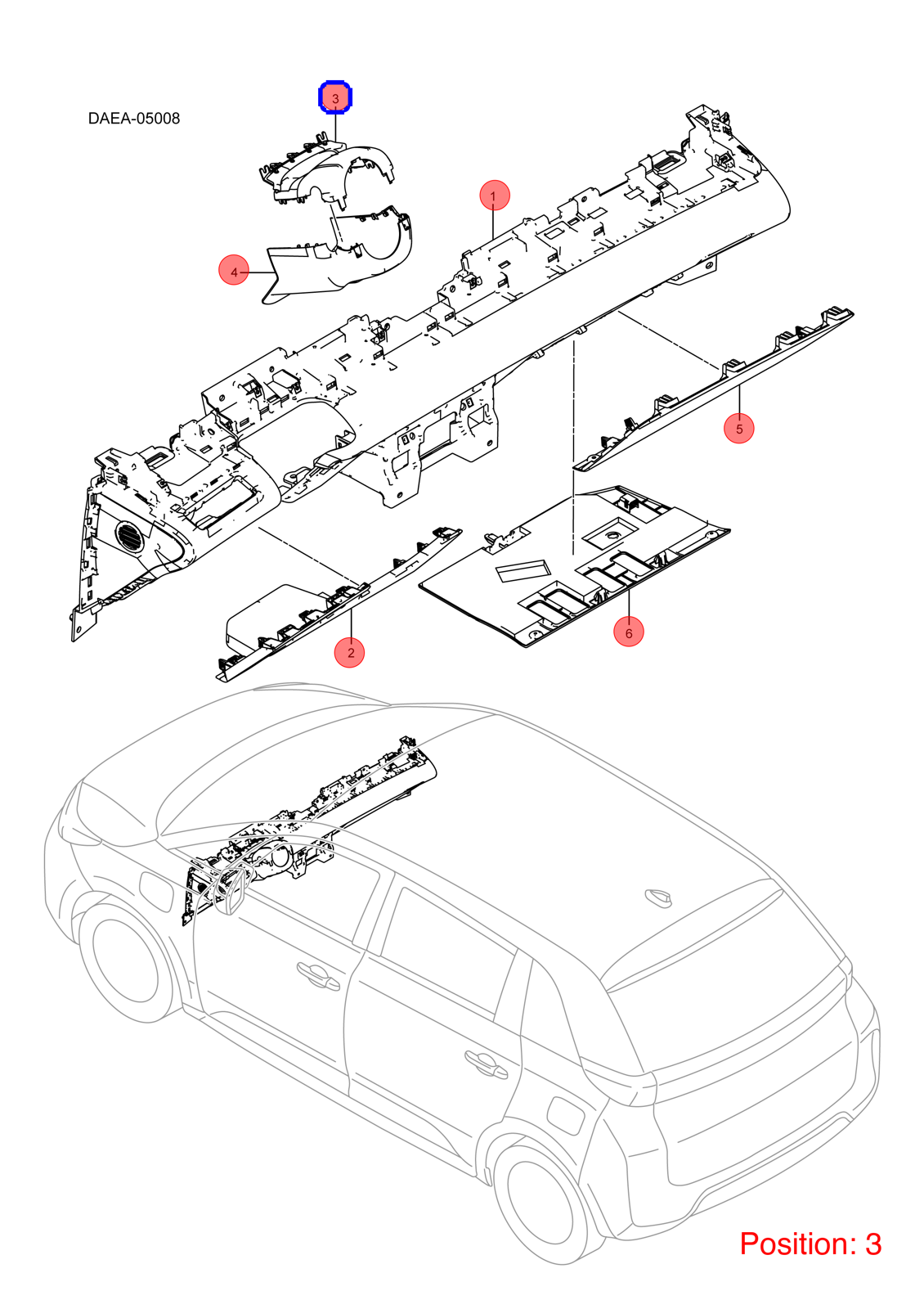 BYD Steering column trim panel OEM 1292078700 DAEA5306670 FOR D1 1292078700-BYD_OEM