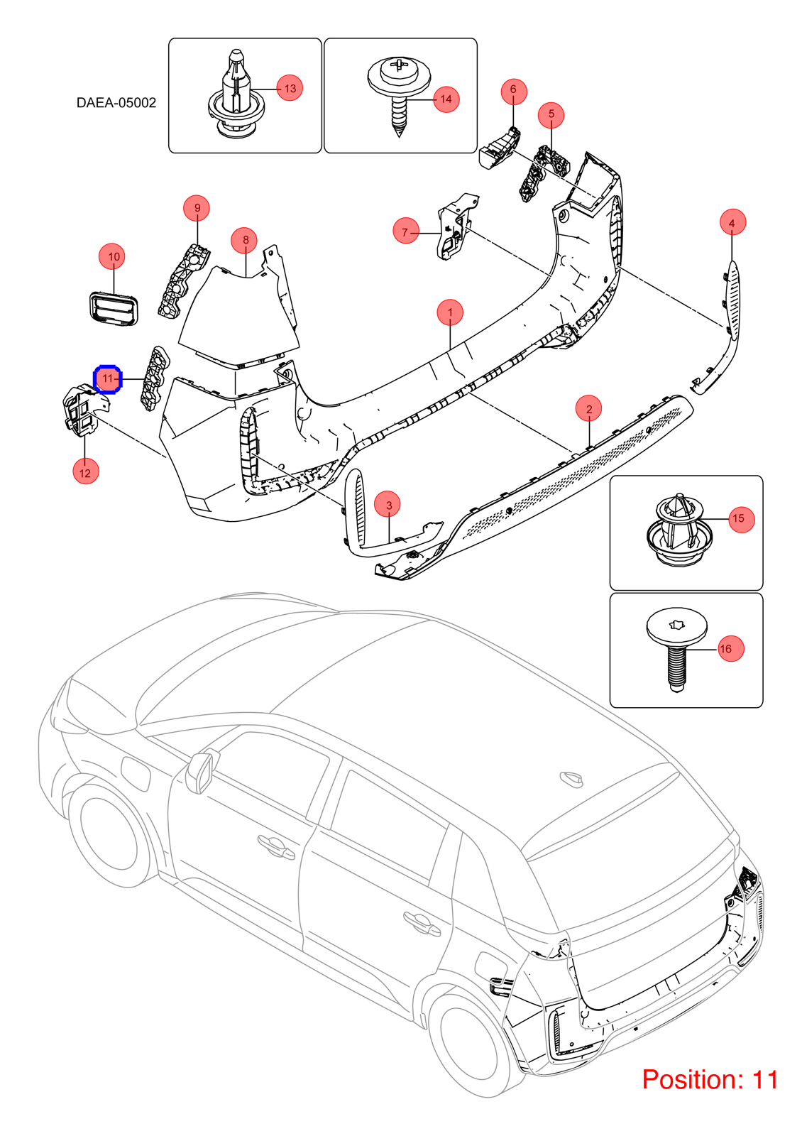 BYD Bumper Cover Bracket OEM 1292704700 DAEA2804310 FOR D1 1292704700-BYD_OEM