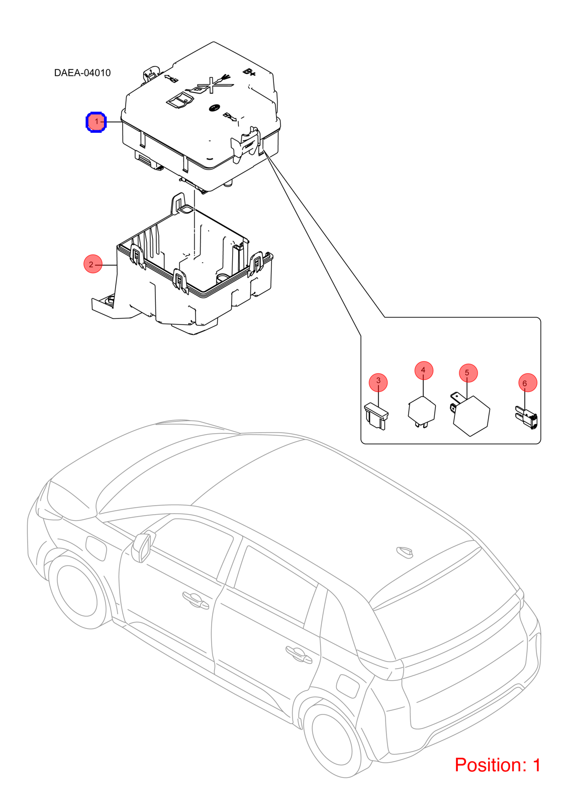 BYD Power distribution box OEM 1292799500 DAEA3722500 FOR D1 1292799500-BYD_OEM