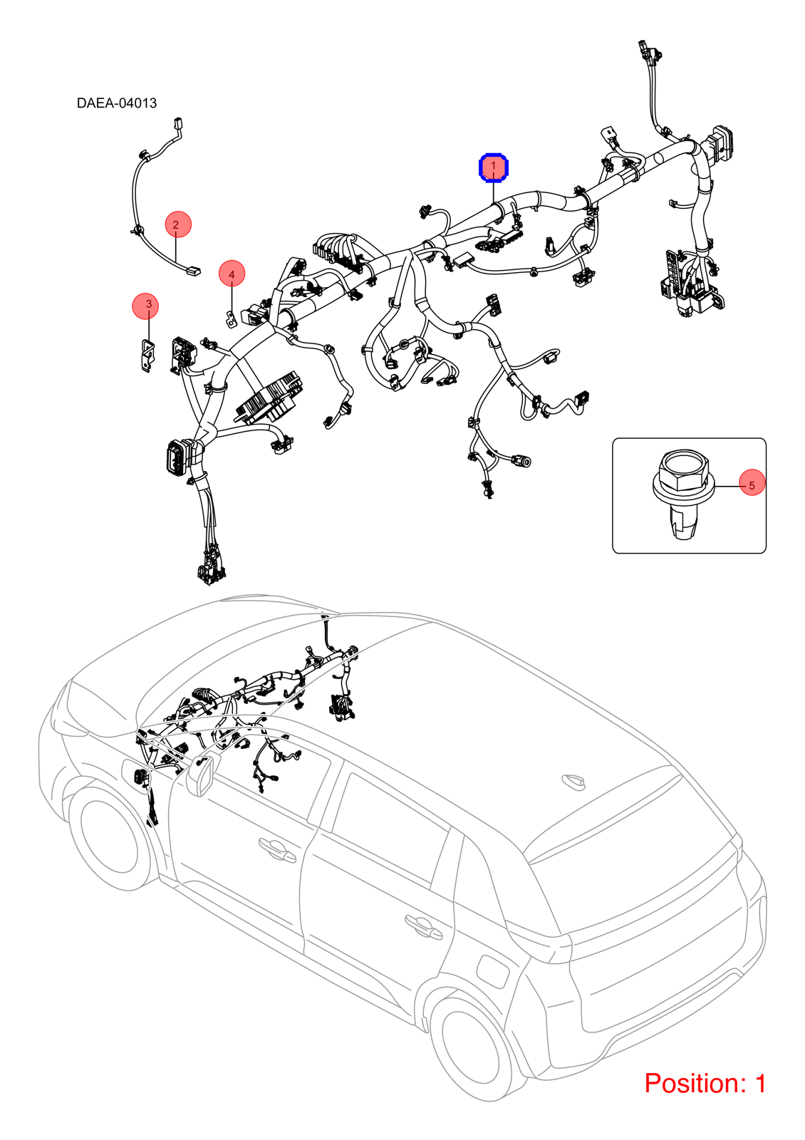 BYD Instrument panel wiring harness OEM 1293797700 DAEA4003110A FOR D1 1293797700-BYD_OEM