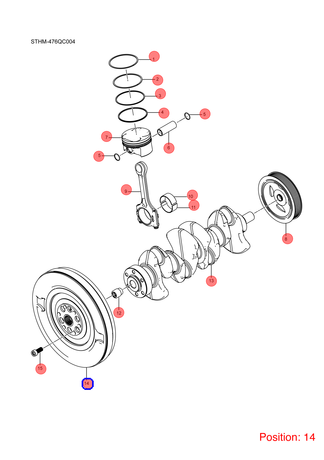 BYD Flywheel OEM 1294494100 476ZQC1005020 FOR Song 1294494100-BYD_OEM