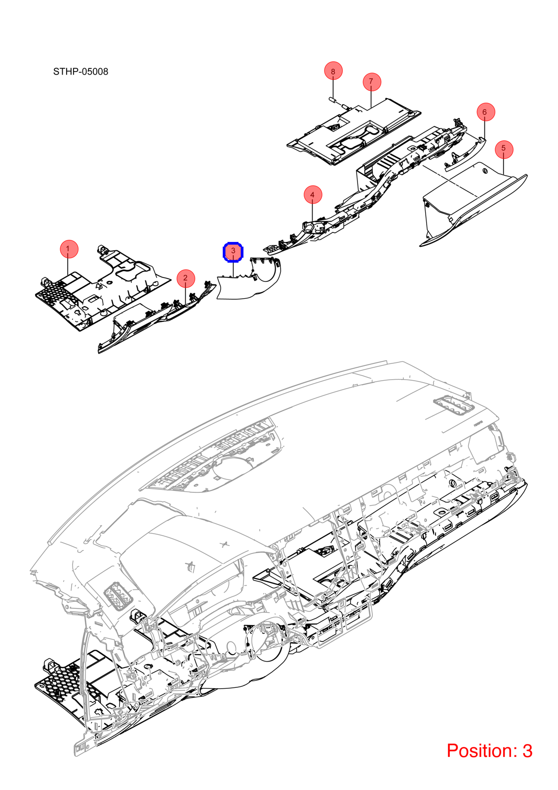 BYD Steering column trim panel OEM 1295711500 STHA530668000A7 FOR Tang 1295711500-BYD_OEM