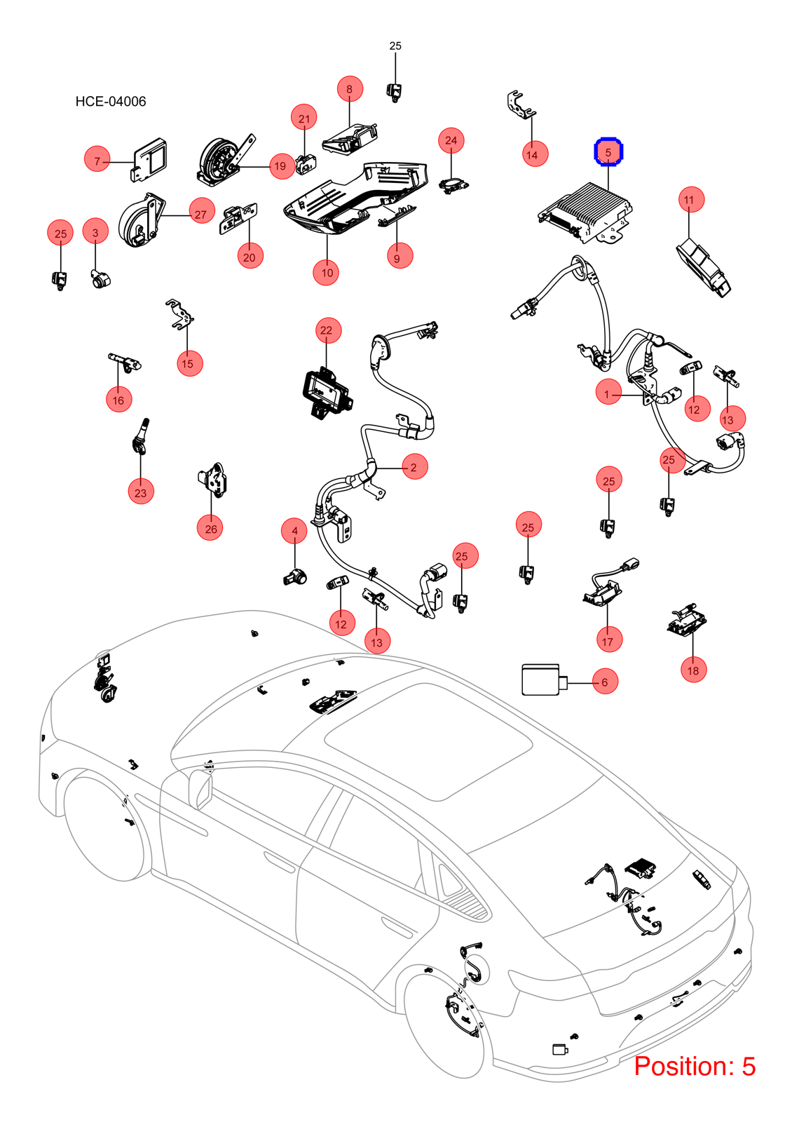 BYD Parking assist computer OEM 1297660100 HCEA3603900A FOR Han 1297660100-BYD_OEM