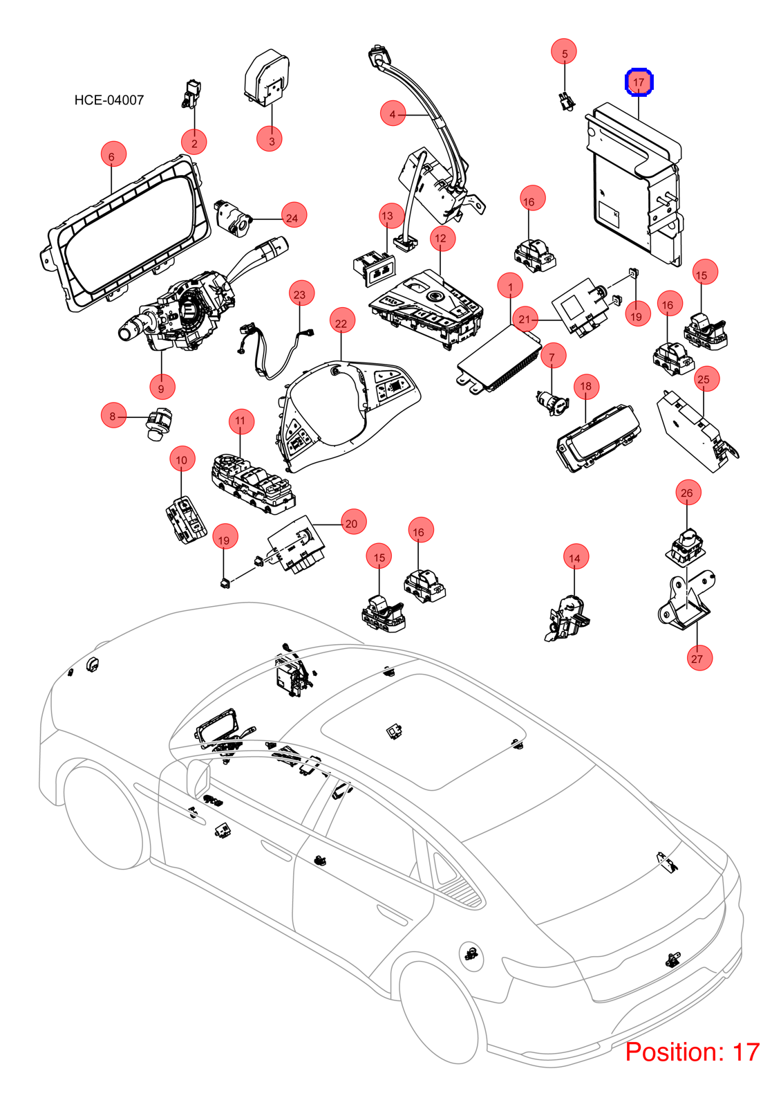BYD Body Control Module OEM 1298392400 HC3622100 FOR Han 1298392400-BYD_OEM