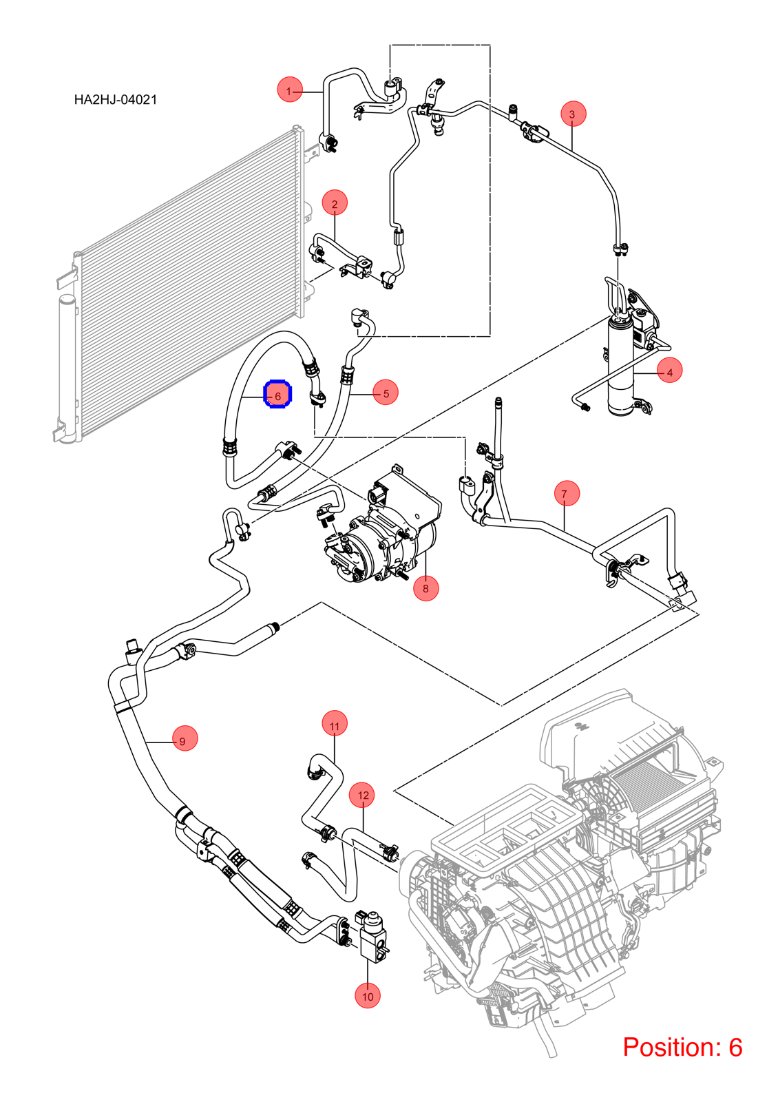 BYD A/C Refrigerant Suction Hose OEM 1299095500 HA2HE8108110 FOR Qin KING Chazor Seal5 Destroyer 1299095500-BYD_OEM