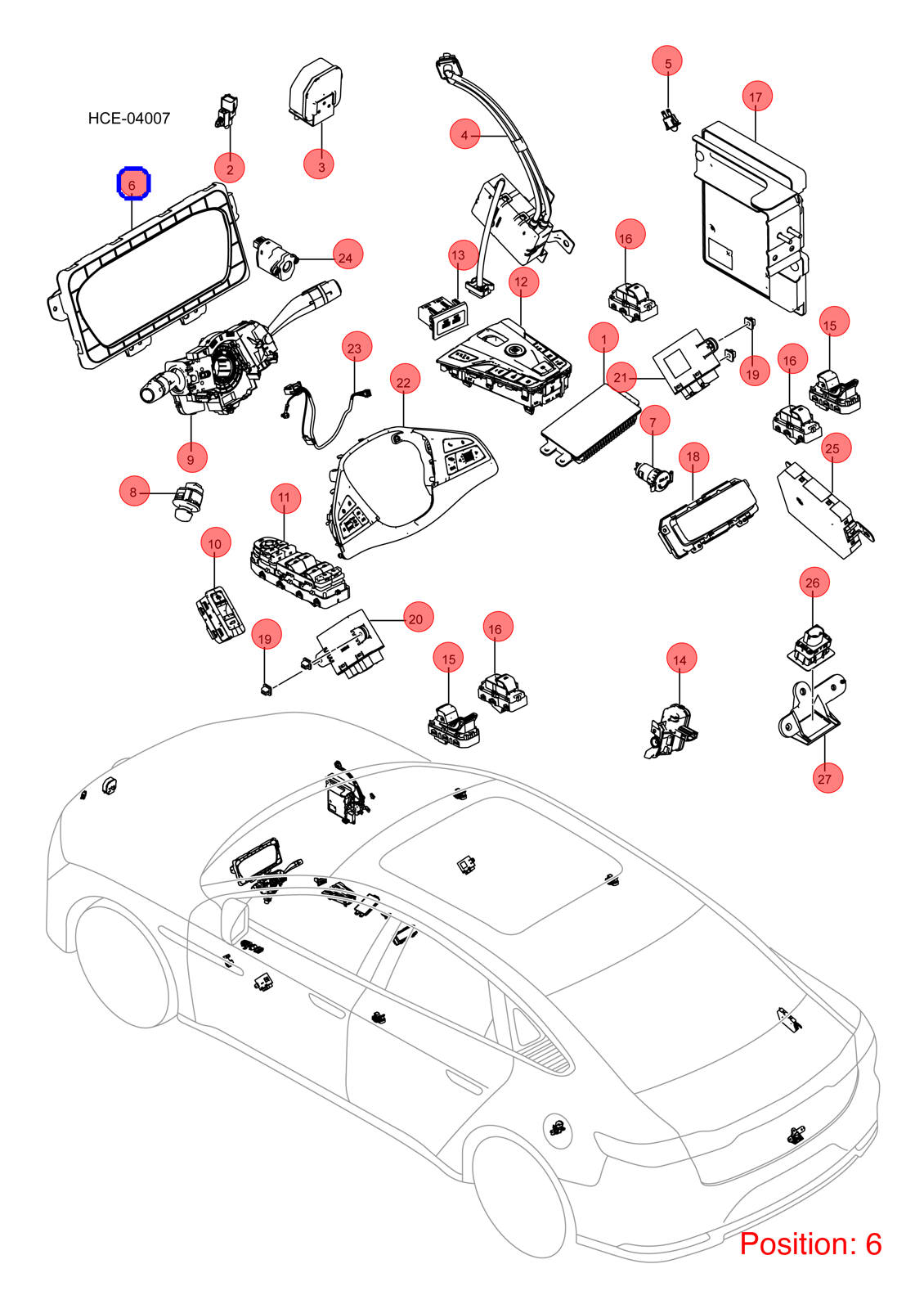 BYD Combination instrument assembly OEM 1299319900 HCE3820010B FOR Han 1299319900-BYD_OEM