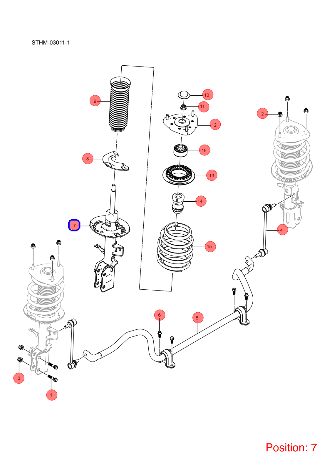 BYD Shock absorber OEM 1299972000 HCE2905200 FOR Han 1299972000-BYD_OEM