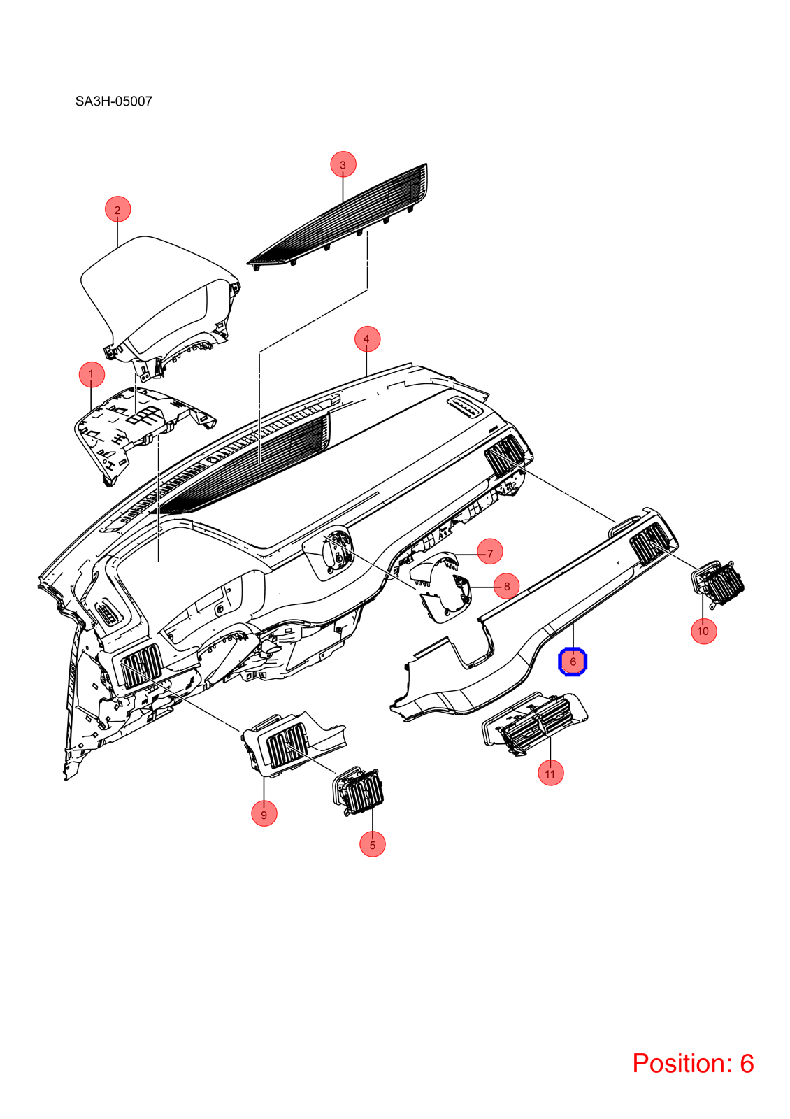 BYD Instrument panel trim OEM 1300116700 SA3F5306004G00E3 FOR Song 1300116700-BYD_OEM
