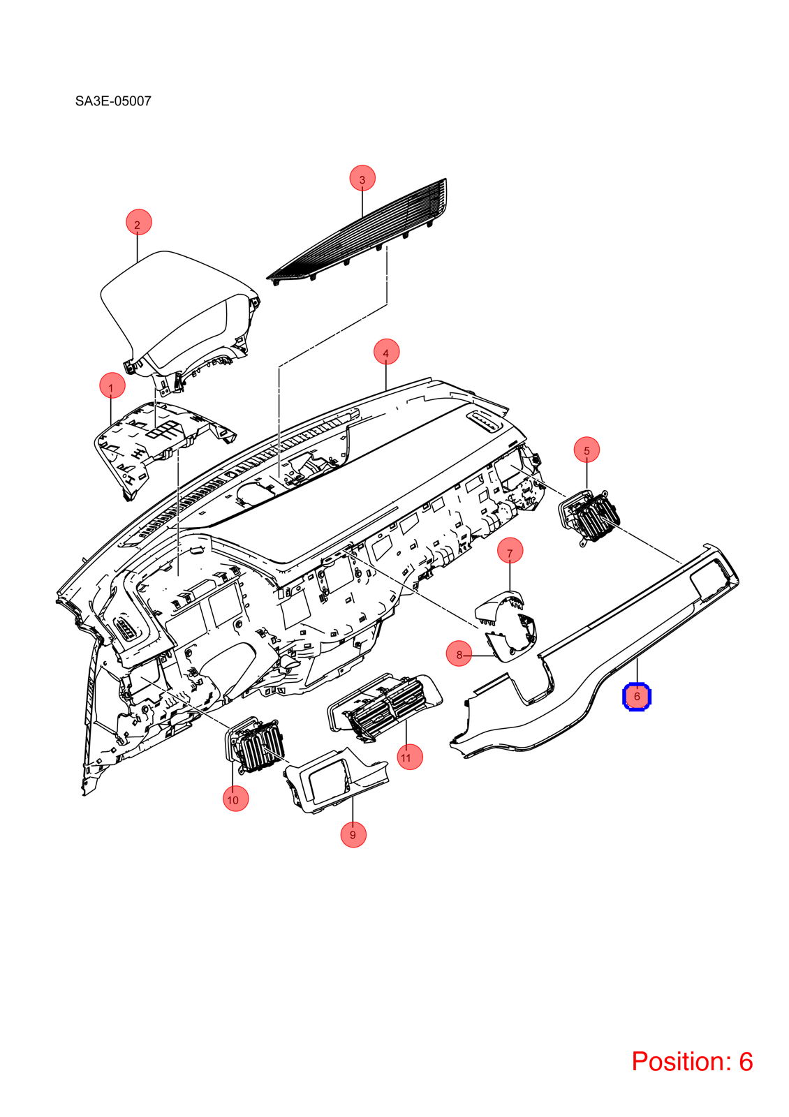 BYD Instrument panel trim OEM 1300117500 SA3F5306004C00E3 FOR Song 1300117500-BYD_OEM