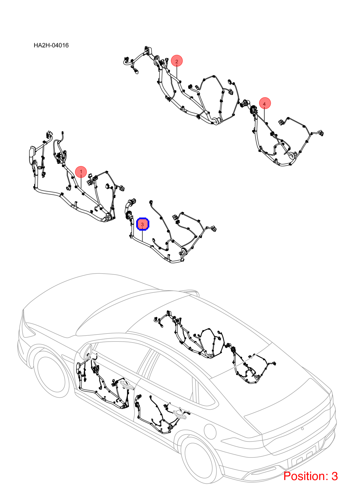 BYD Door wiring harness OEM 1300770000 HA2HE4002300B FOR Qin 1300770000-BYD_OEM