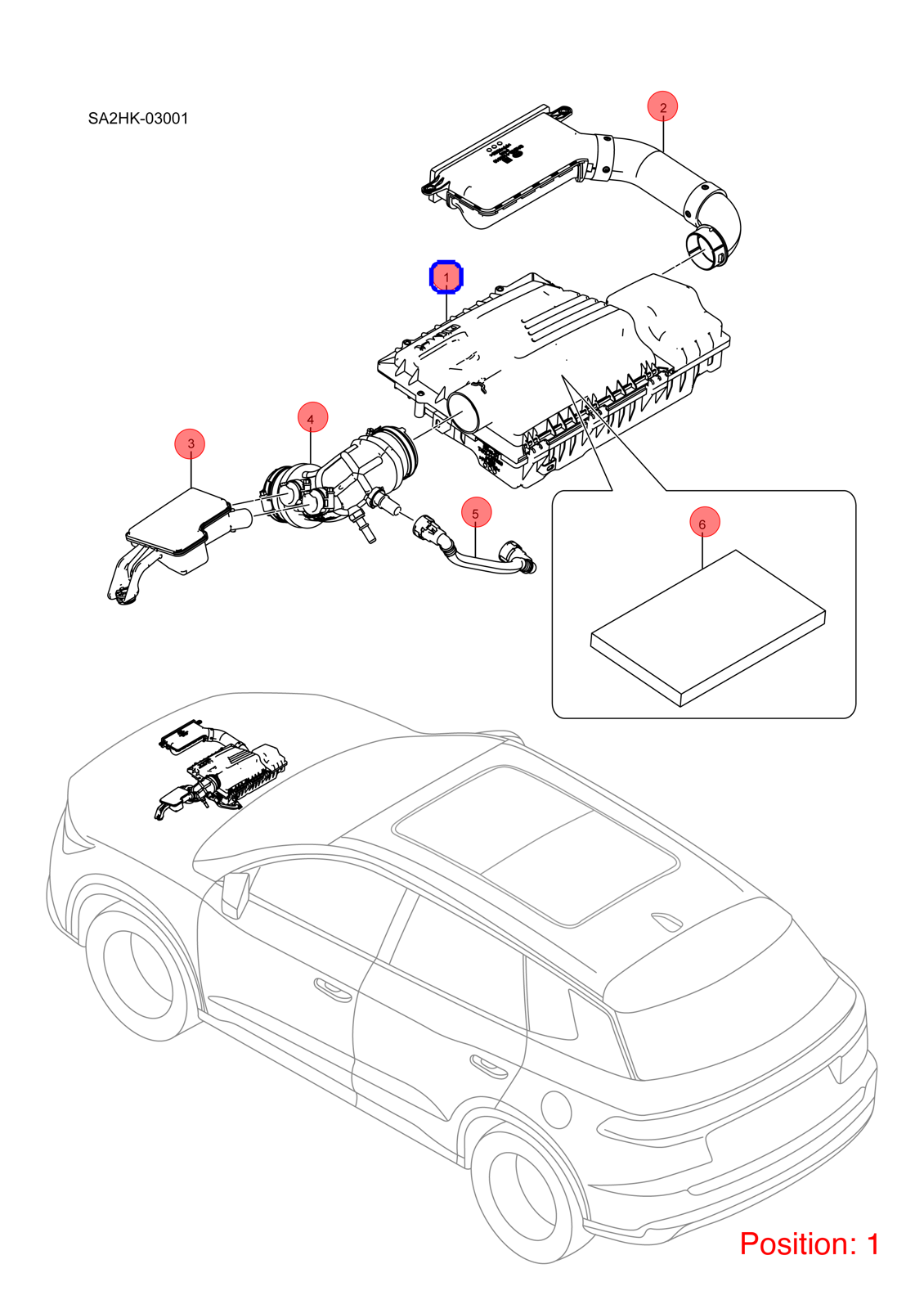 BYD Air Filter Housing Assembly OEM 1301135900 T4721109020 FOR Qin Song KING Chazor Seal5 Destroyer 1301135900-BYD_OEM