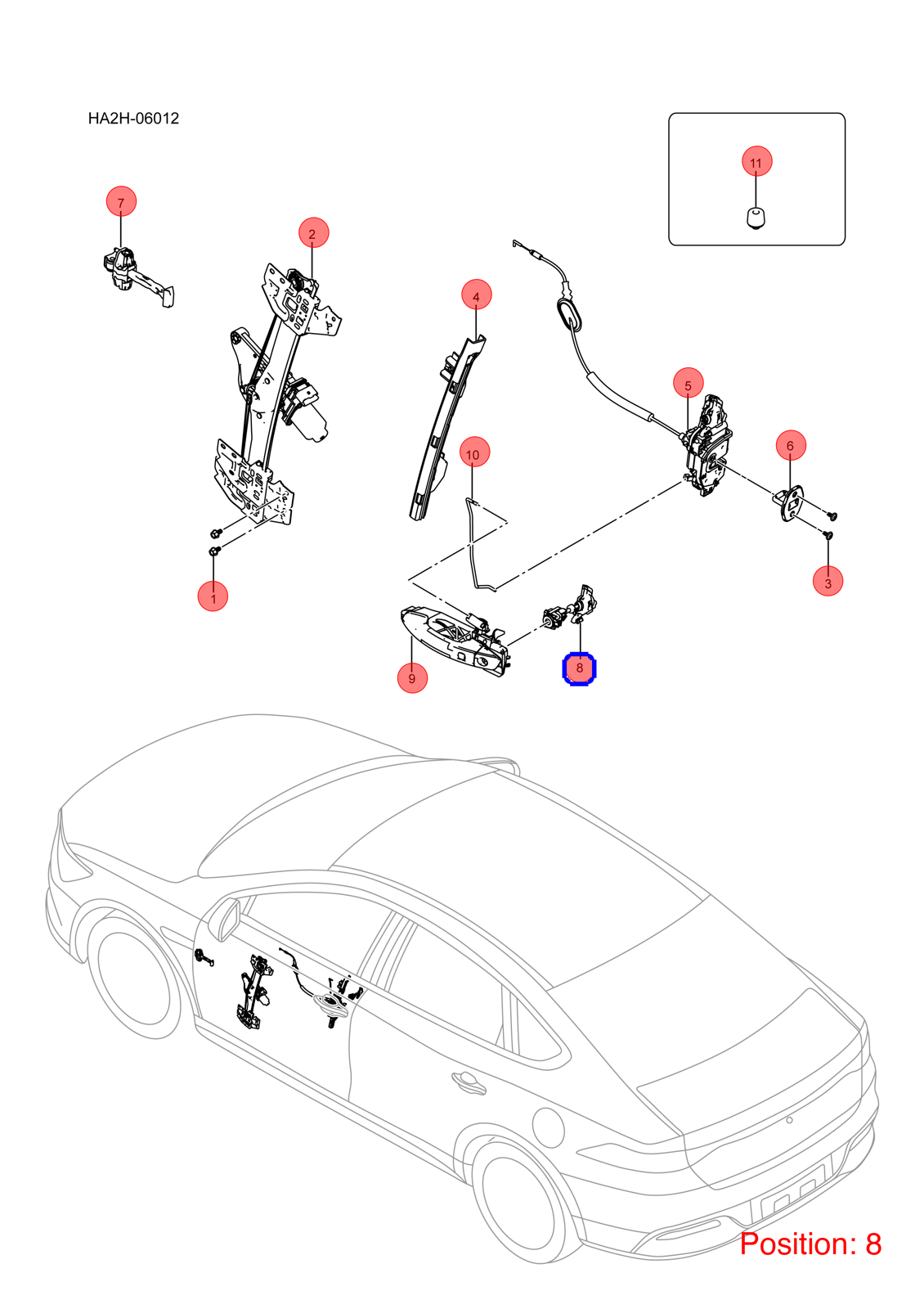BYD Full car lock OEM 1302626500 HAD6105300J FOR Qin KING Chazor Seal5 Destroyer 1302626500-BYD_OEM