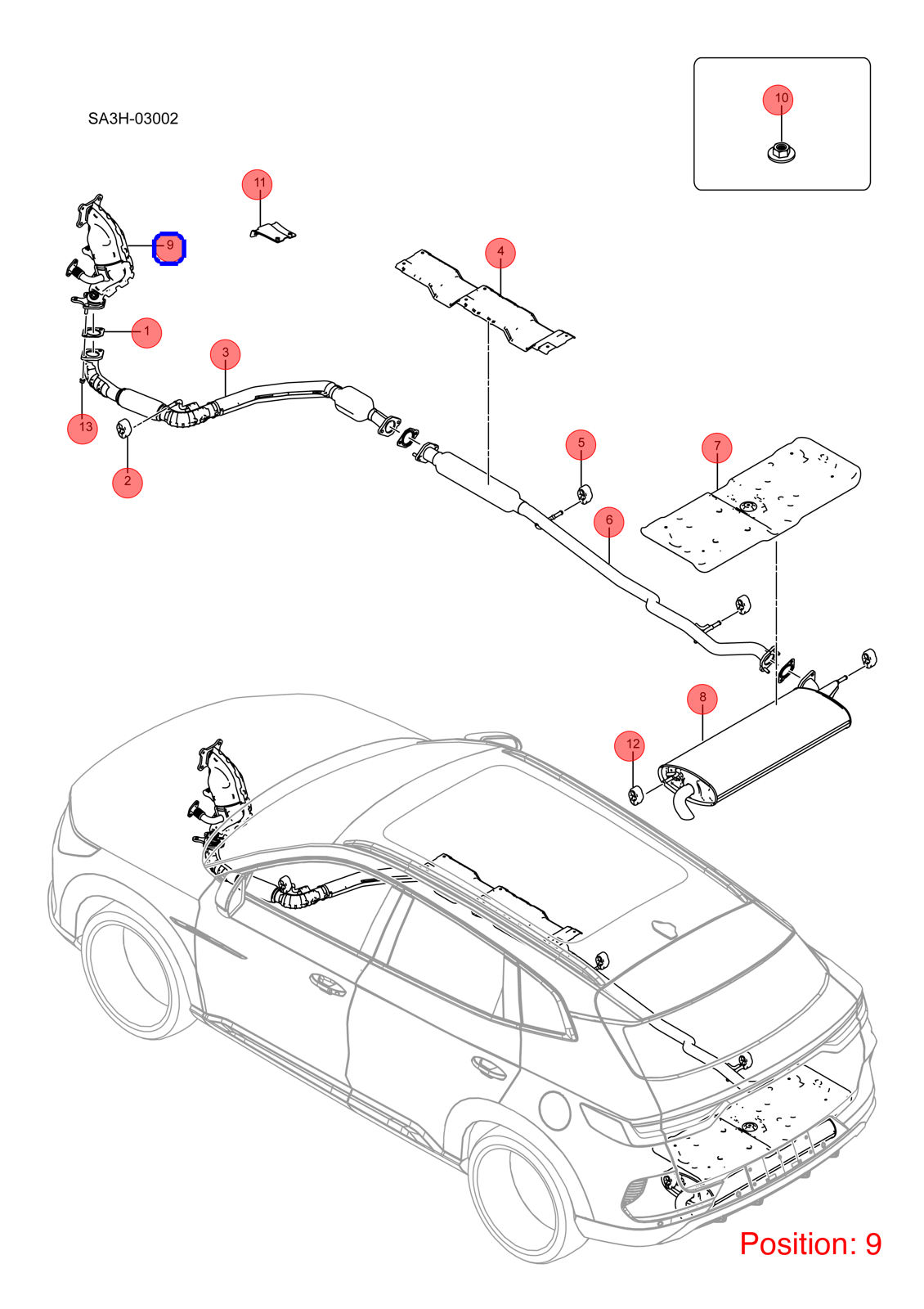 BYD Three-way catalytic converter OEM 1304718000 TA51203050C FOR Song 1304718000-BYD_OEM